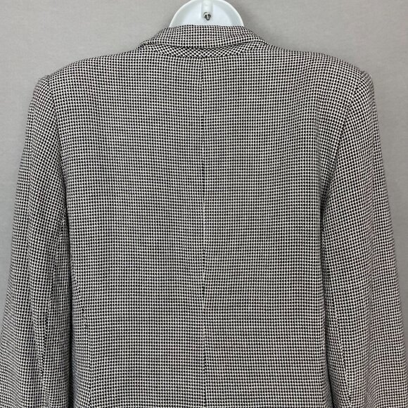 Vintage Paul Stanley Blazer Jacket Women Black White Single Button‎ Boxy Office - Picture 6 of 16